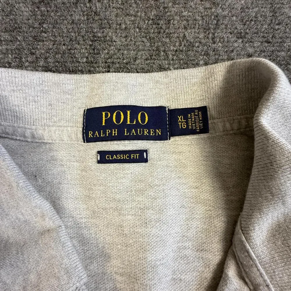 Polo Ralph Lauren Classic Fit Gray Polo Shirt‎ XL #1775